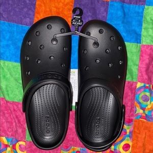 NWT black crocs